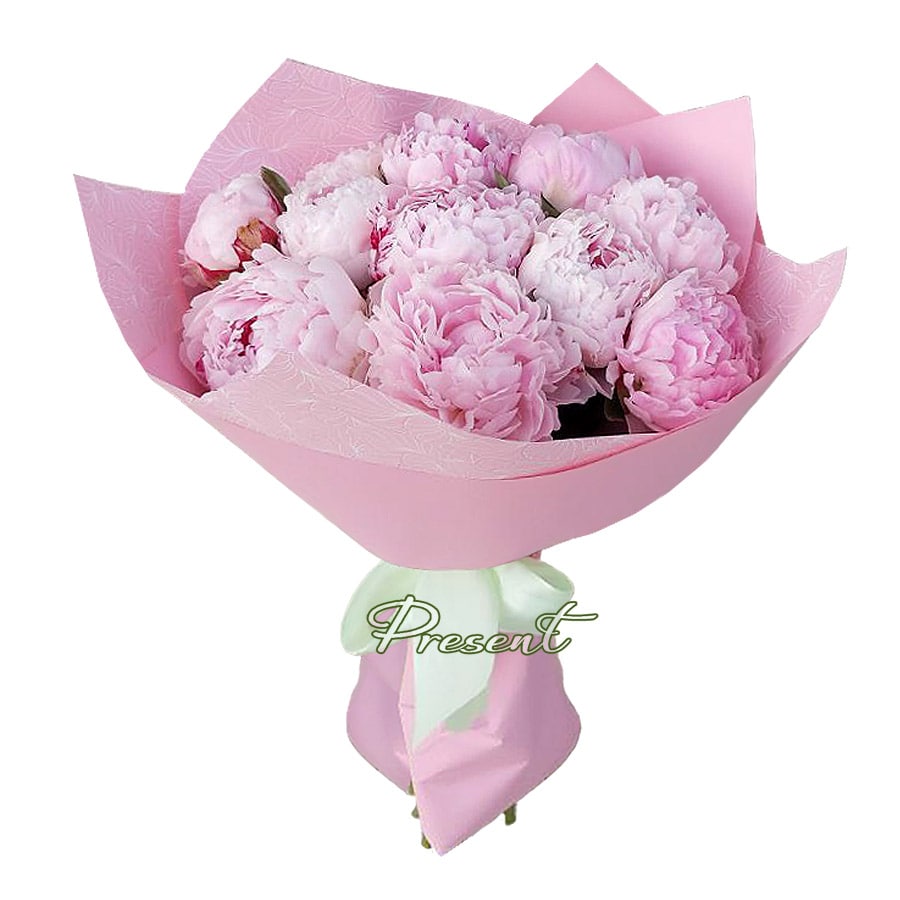 Bouquet von rosa Päonien