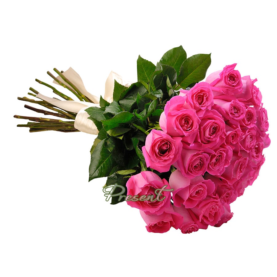 Букет из розовых роз (60 cm.)